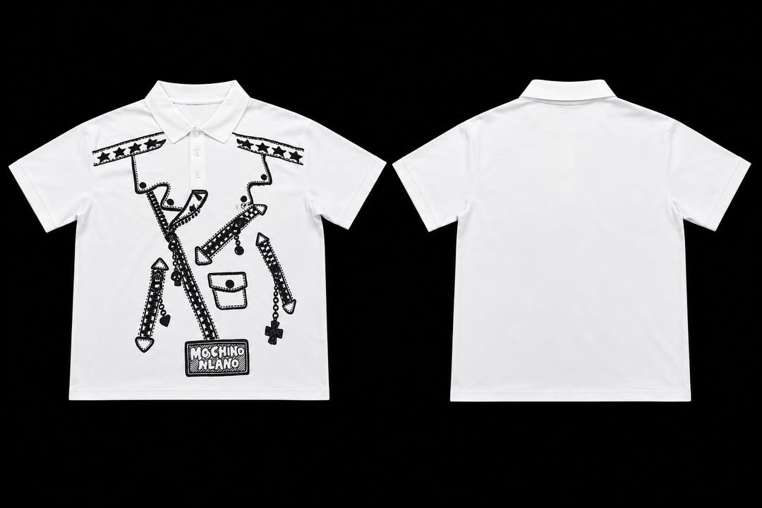 Sketch Graphic Boxy Polo
